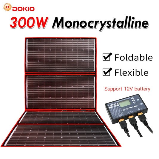 Dokio 300W 18V Flexible Solar Panel Portable Outdoor
