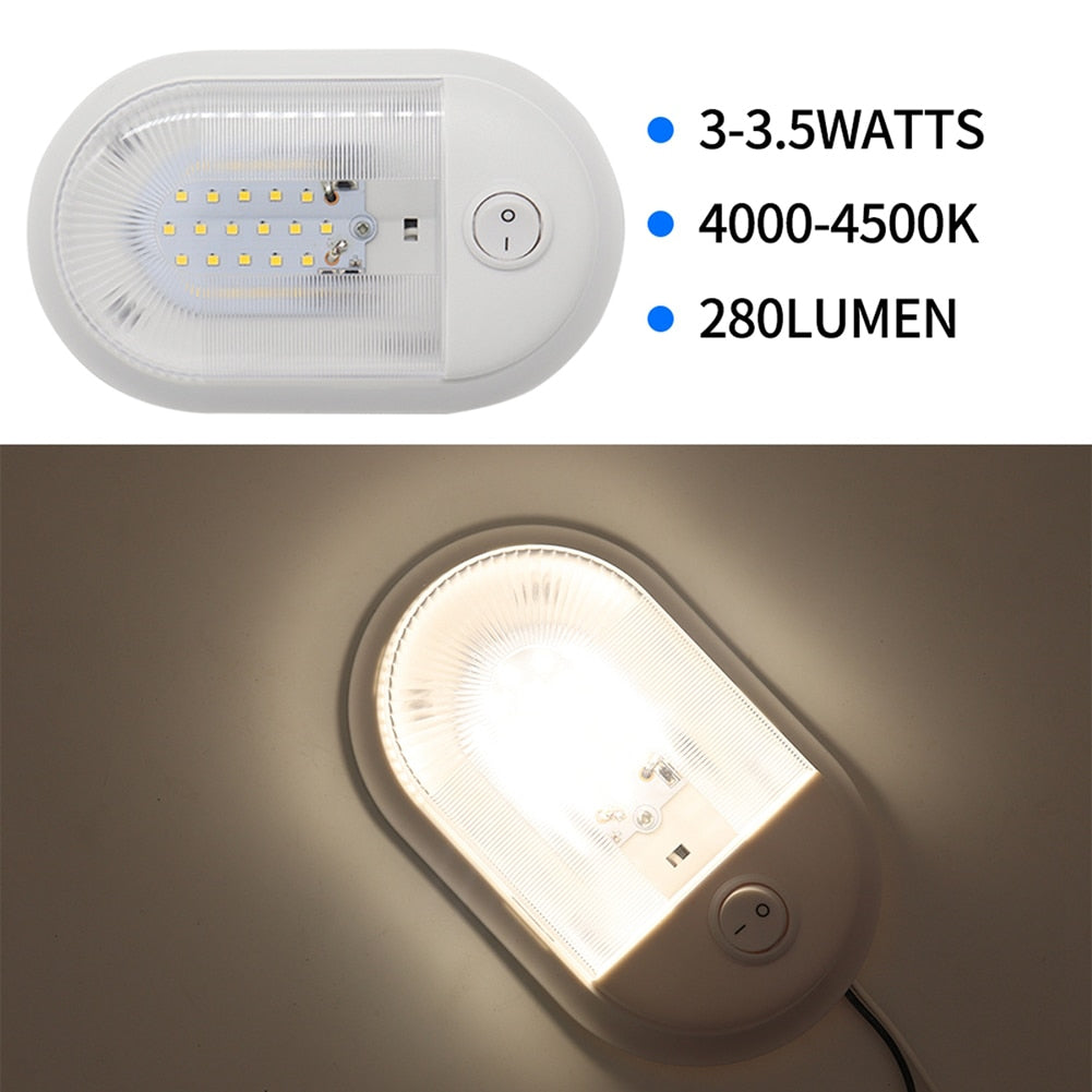 12V 24/48 LED Dome Light Ceiling Lamp with Switch